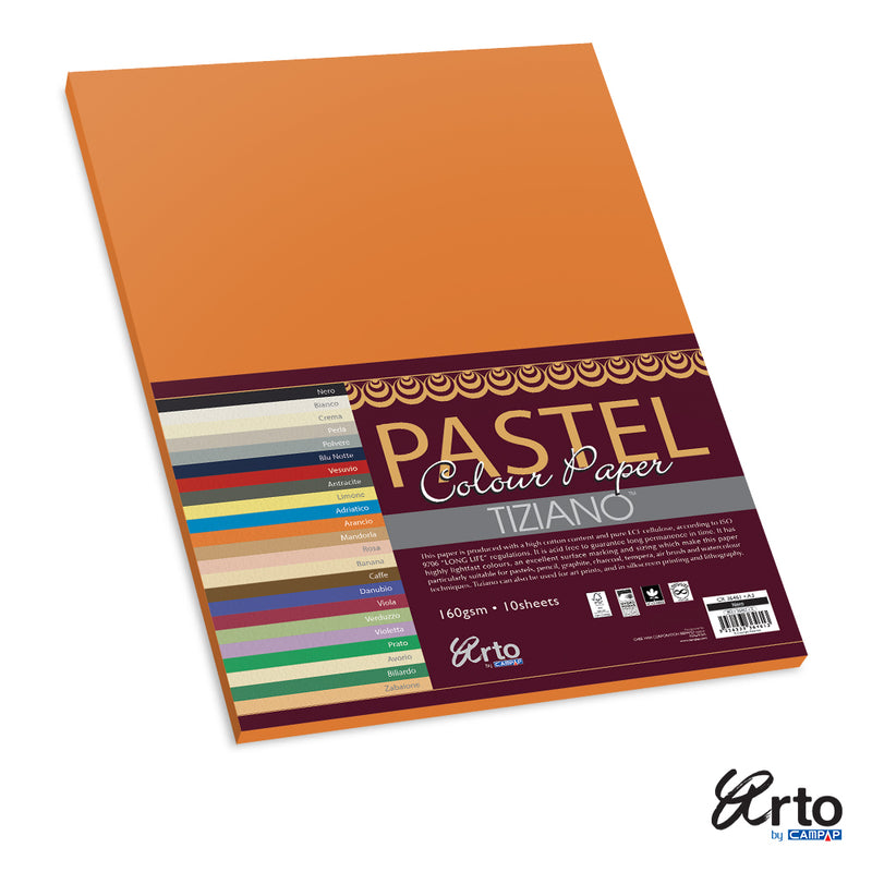 Drawing Color Paper A4 160gsm 10 Sheets Orange-36501