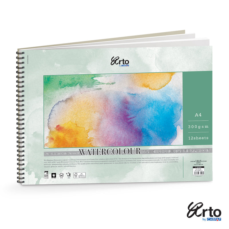 Water Color Pad Spiral A4 300gsm 12 sheet-37029