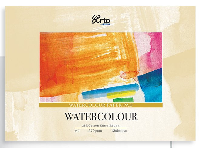 WATER COLOR PAD 270GSM A4 12 SHEET EXTRA ROUGH-37134
