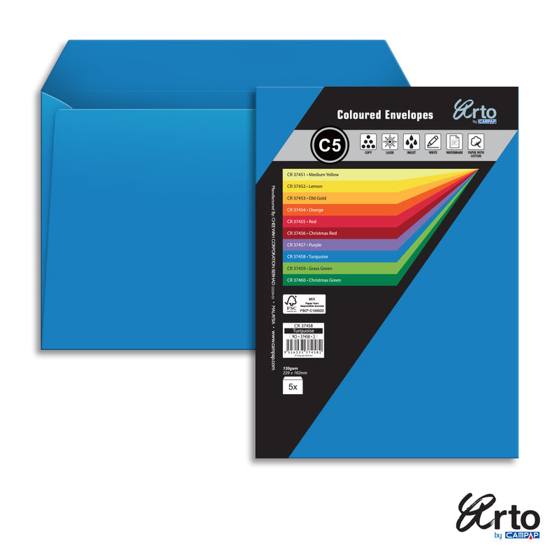 Color Envelope C5 (229x162mm) 120gsm 5 Pieces Pack