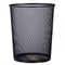 Waste Basket Metal Mesh Black Round