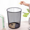 Waste Basket Metal Mesh Black Round