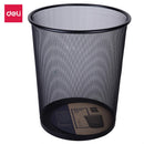 Waste Basket Metal Mesh Black Round