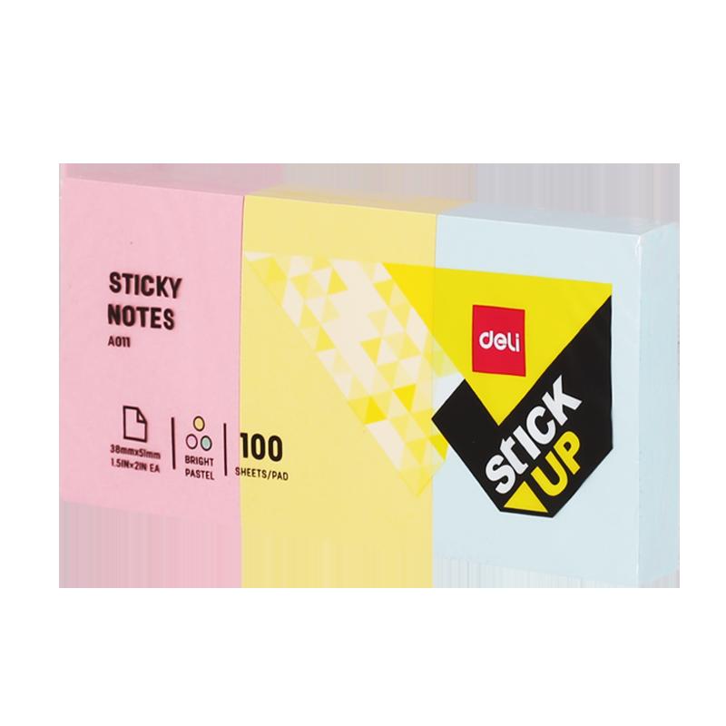 Memo Stick 1.5X2 100Sheetx3Pcs Astd Color
