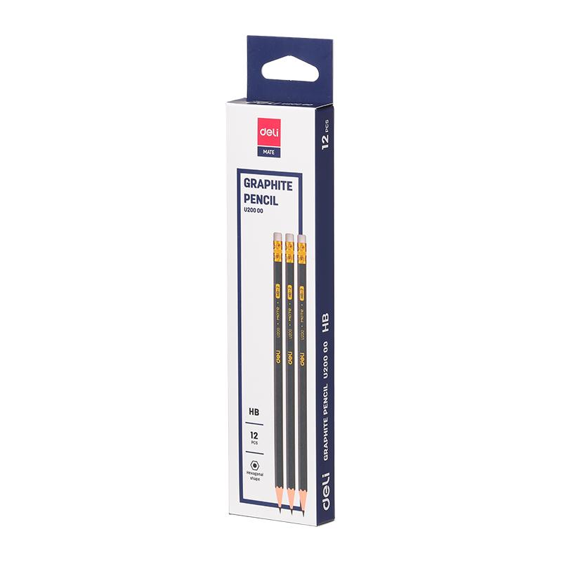 Graphite Pencil Hb W/Eraser 12Pcs-U20000