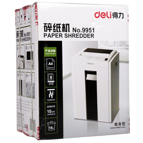 Deli-paper Shredder 8 Sheet 16 Ltr - 9951