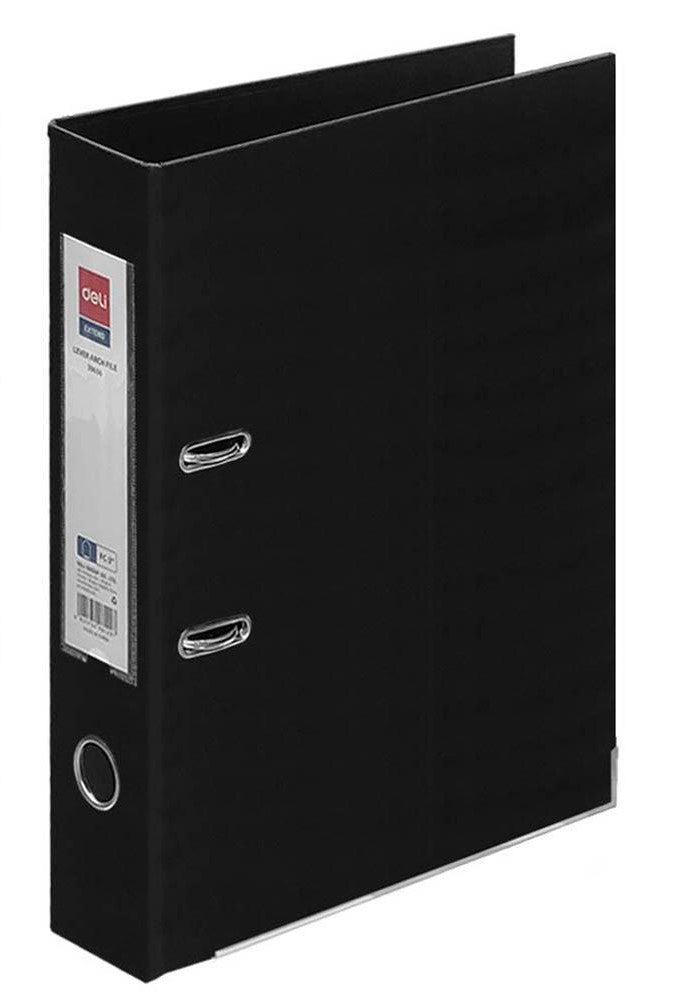 Deli-Lever Arch File F/S 3" Full PP Black-39656-BK