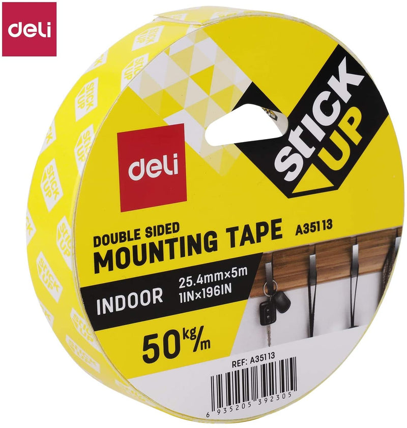 Deli-Double Side Mounting Foam Tape 1" x 5 Meter-A35113
