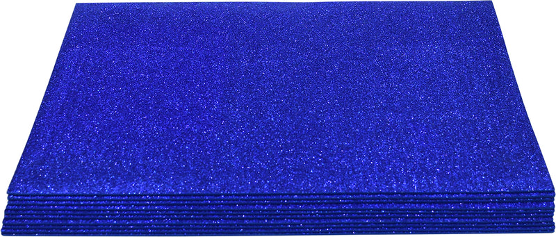 Foam Sheet EVA A4 Glitter Adhesive 2mm thick Pack of 10 sheets Dark Blue