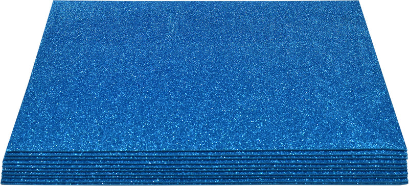 Foam Sheet EVA A3 Glitter Adhesive 2mm thick Pack of 10 sheets Light Blue