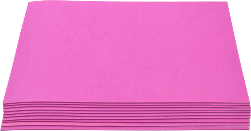 Foam Sheet EVA Adhesive A4 2mm thick Pack of 10 Sheets Pink