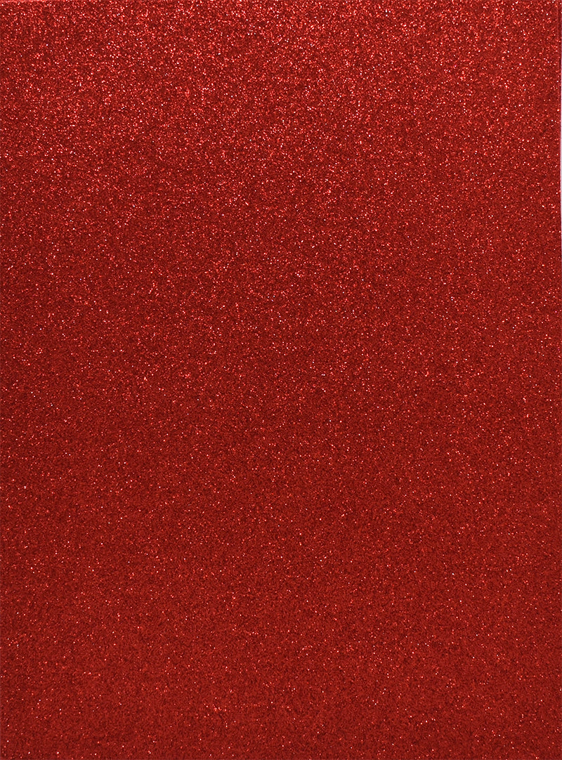 Foam Sheet EVA A4 Glitter Adhesive 2mm thick Pack of 10 sheets Red