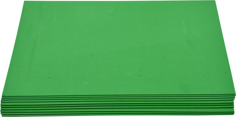 Foam Sheet EVA A4 2mm thick Pack of 10 Sheets Green