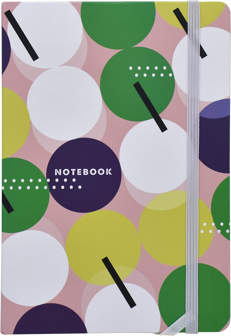 NOTE BOOK A5 W/ELASTIC 96SHT ASTD-BG-3650-A5-1-4