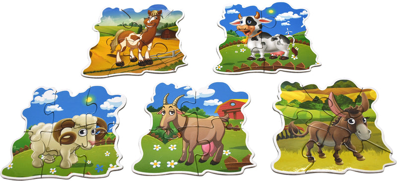 Early Puzzle- Farm Animals 5 Puzzle Sets