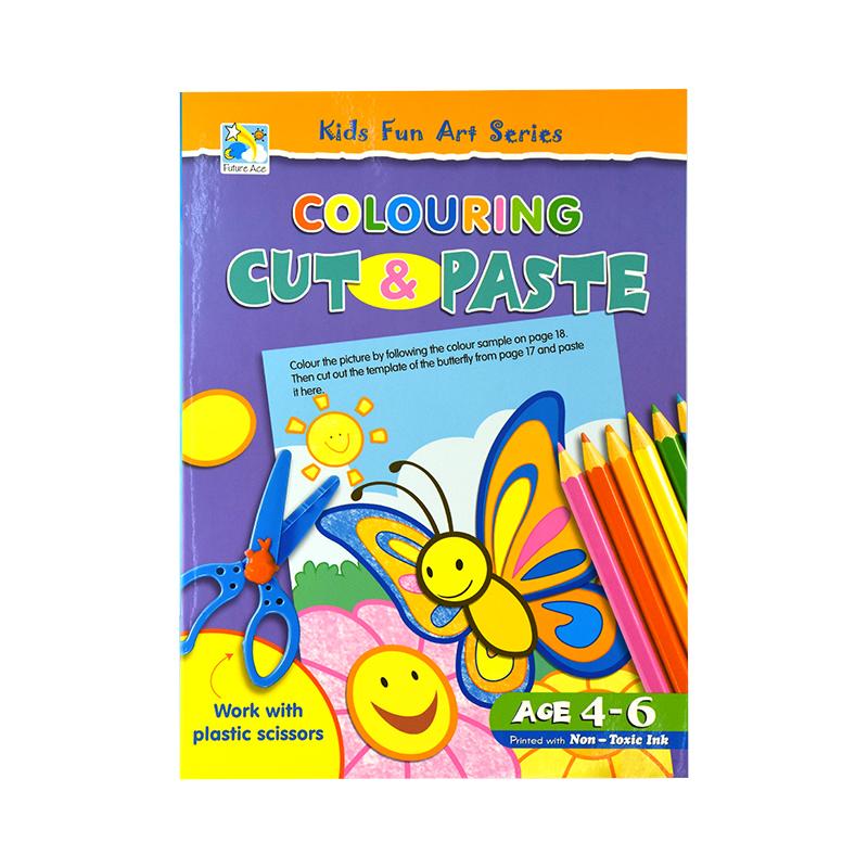 KIDS FUN ART SERIES COLOURING CUT AND PASTE AGE 4-6