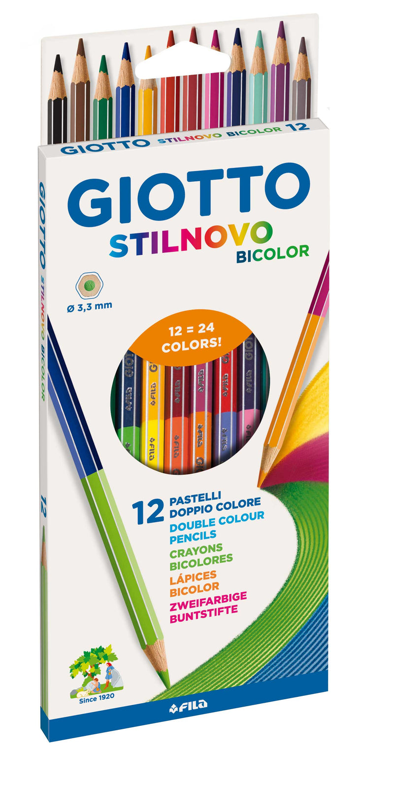 Giotto Stilnovo Bicolor Pencil 12pcs-256900
