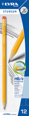 Lyra Studium HB Pencil With Eraser 12pieces packet-L1280100