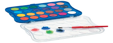 Giotto Water Color Cake 24color W/Brush-352400