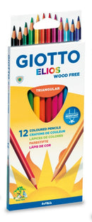 Giotto Elios Color Pencil Wood Free Triangular 12Color-275800
