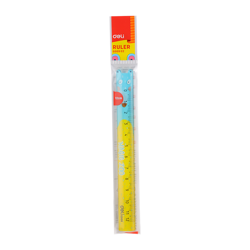 RULER PLASTIC 12CM MAGIC ZOO