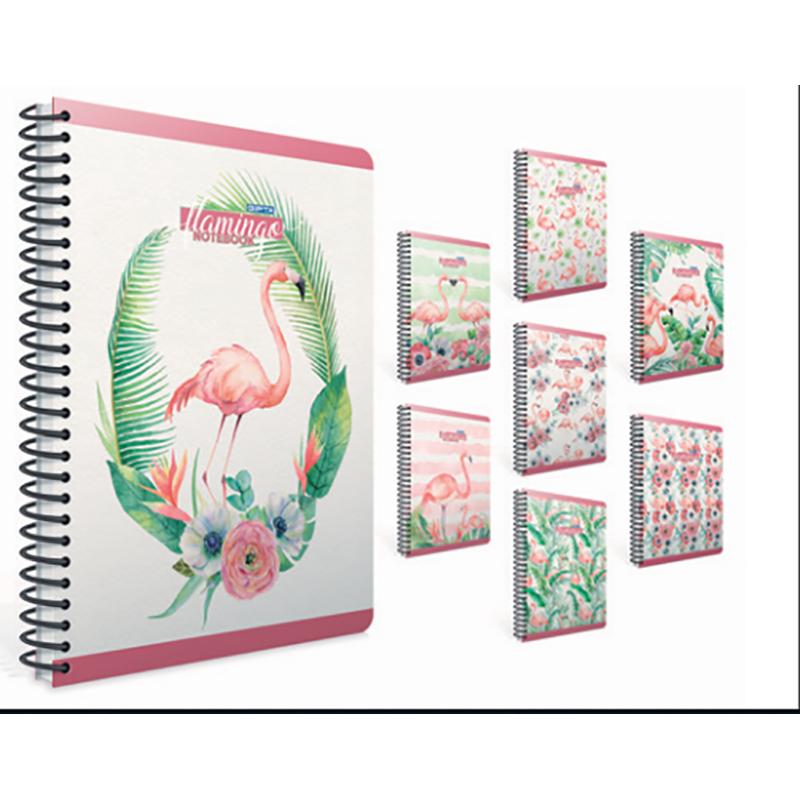 Spiral Note Book 17X24 H/C 100Sheet Flamingo