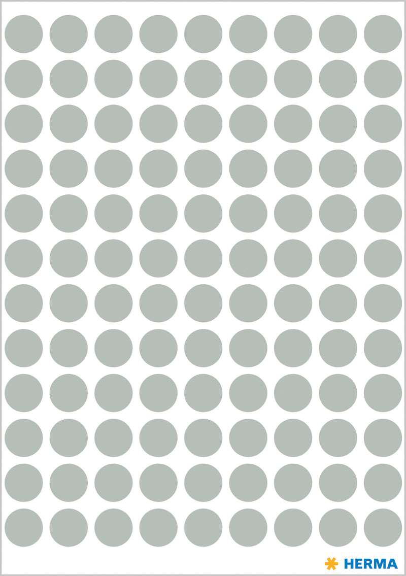 Herma-Vario Sticker Color Dots 8mm Grey-1838
