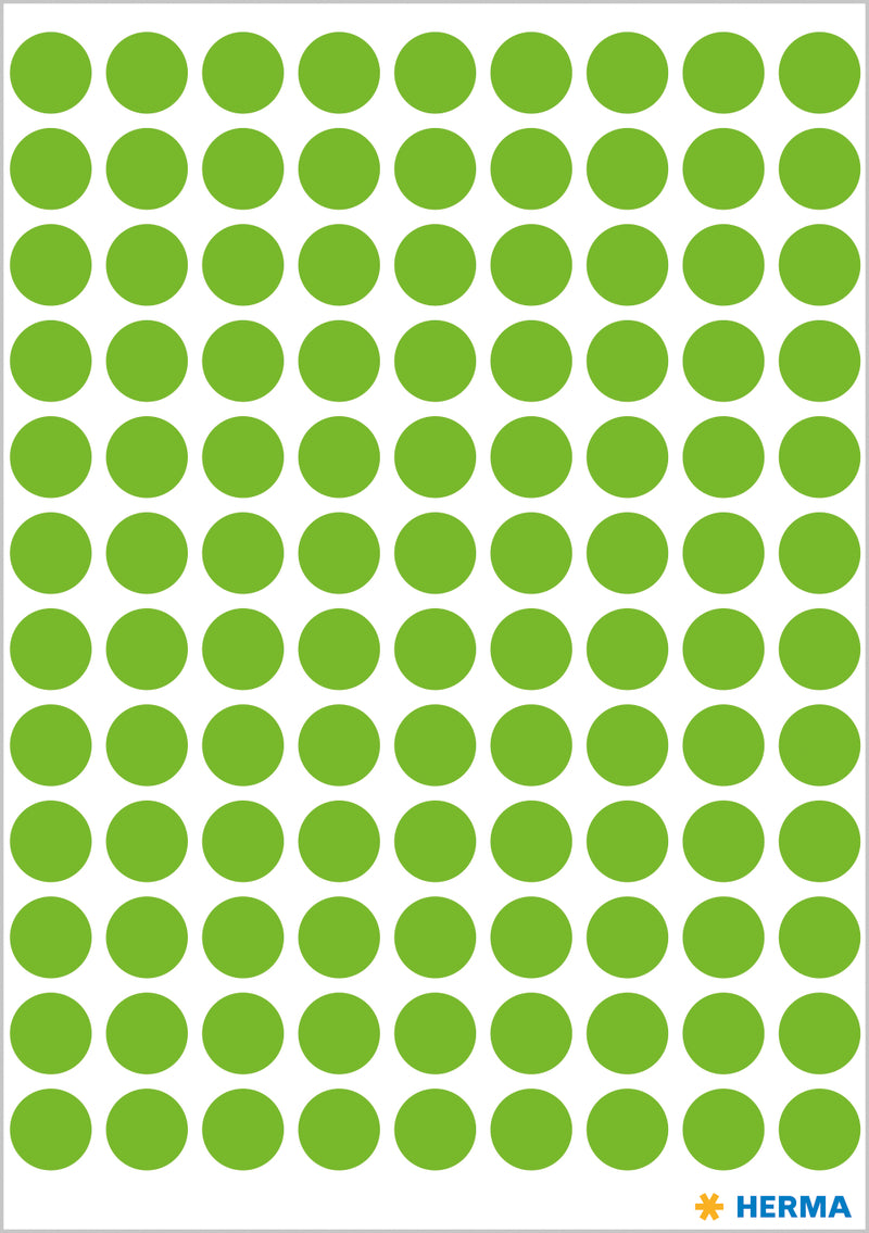 Herma-Vario Sticker Color Dots 8mm Green-1845