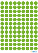 Herma-Vario Sticker Color Dots 8mm Luminous Green-1848