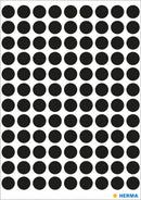 Herma-Vario Sticker Color Dots 8mm Black-1849