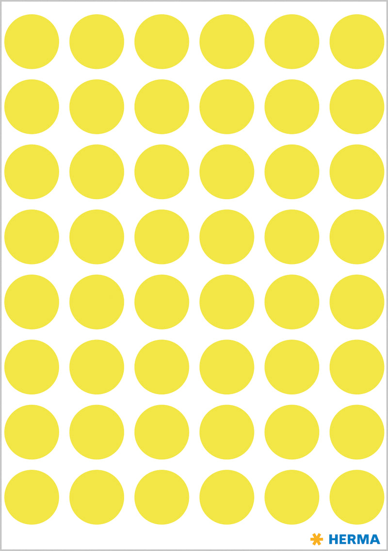 Herma-Vario Sticker Color Dots 13mm Luminous Yellow-1854