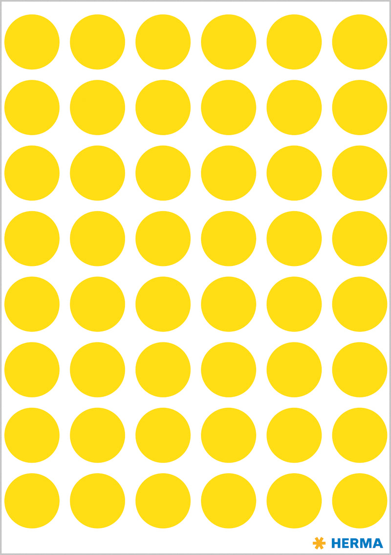 Herma-Vario Sticker Color Dots 13mm Yellow-1861