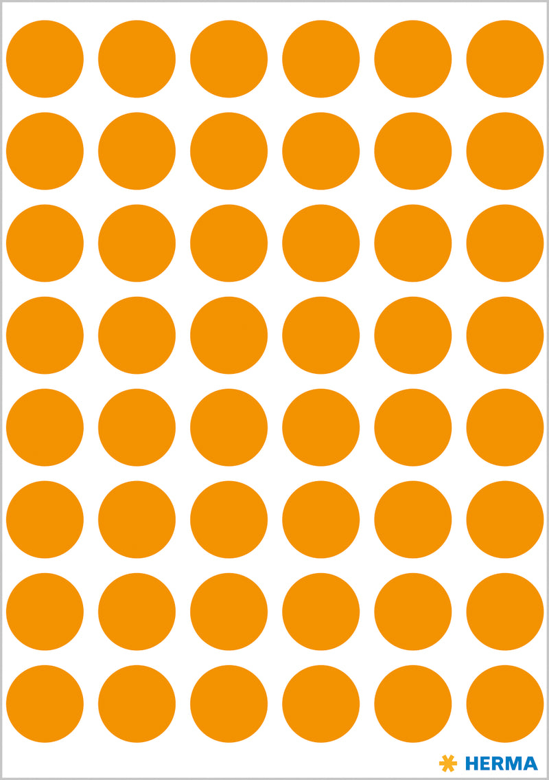 Herma-Vario Sticker Color Dots 13mm Luminous Orange-1864