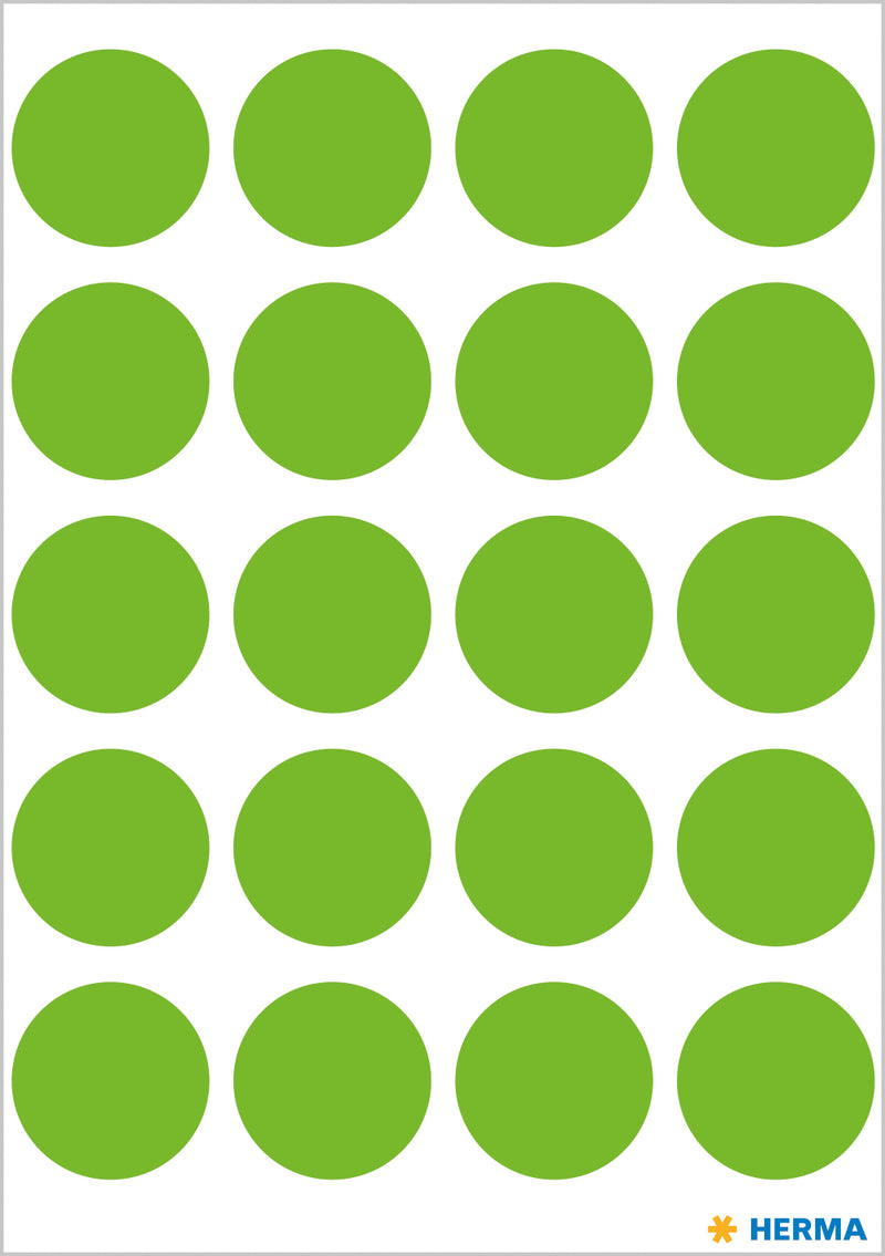 Herma-Vario Sticker Color Dots 19mm Green-1875
