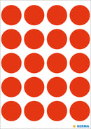 Herma-Vario Sticker Color Dots 19mm Luminous Red-1876