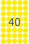 Herma-Multi Purpose Adhesive Labels Yellow 19mm Round-2251