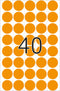 Herma-Multi Purpose Adhesive Labels Lumi Orange 19mm Round-2254
