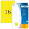 Herma-Multi Purpose Adhesive Labels Yellow 25x40mm-2451