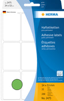 Herma-Multi Purpose Adhesive Labels Green 34x53mm-2475
