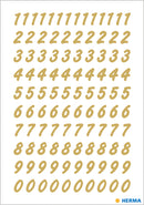 Herma-Vario Sticker 0-9 Weather Proof Transparent Gold-4151