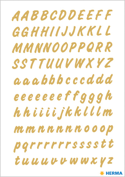 Herma-Vario Sticker A-Z Letters Weatehr Proof Gold Transparent-4152