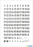 Herma-Vario Sticker Numbers 1-100 Weather Proof Transparent-4155