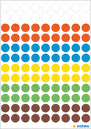 Herma-Vario Sticker Color Dots 8mm Assorted-1831