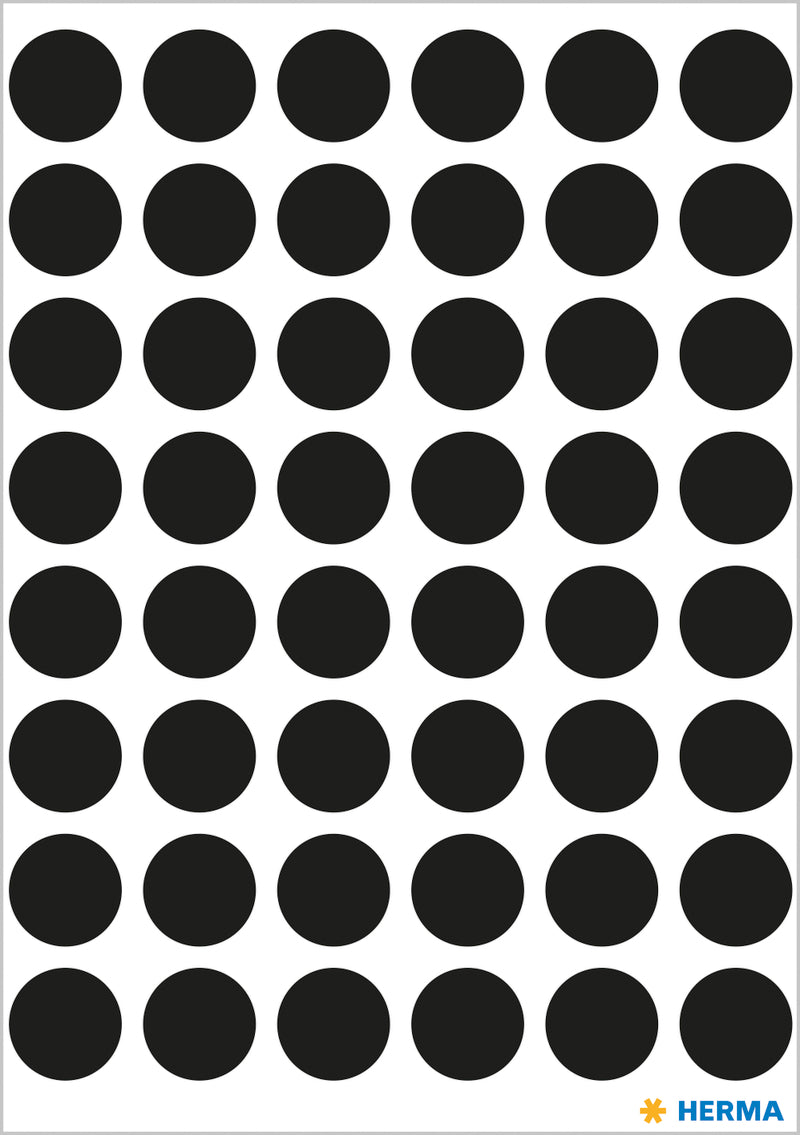 Herma-Vario Sticker Color Dots 13mm Black-1869