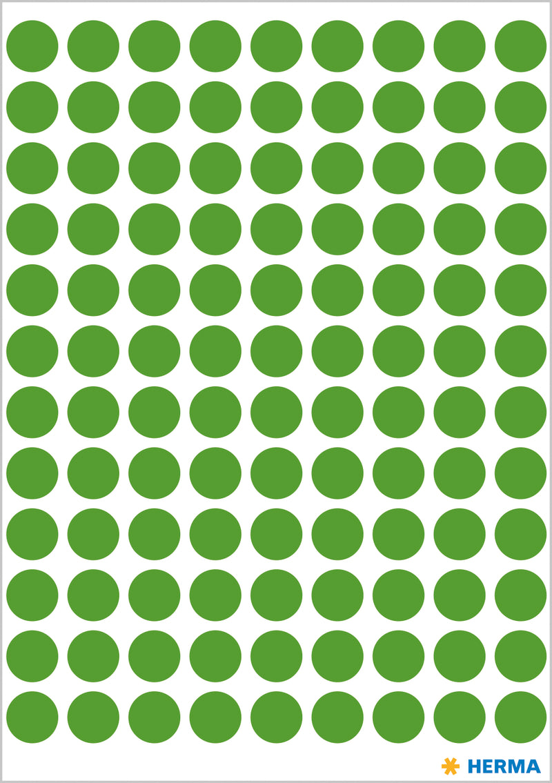 Herma-Vario Sticker Color Dots 8mm Dark Green-1835