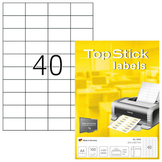 Top Stick-Label 52.5x29.7mm 100 Sheet Pack-8698