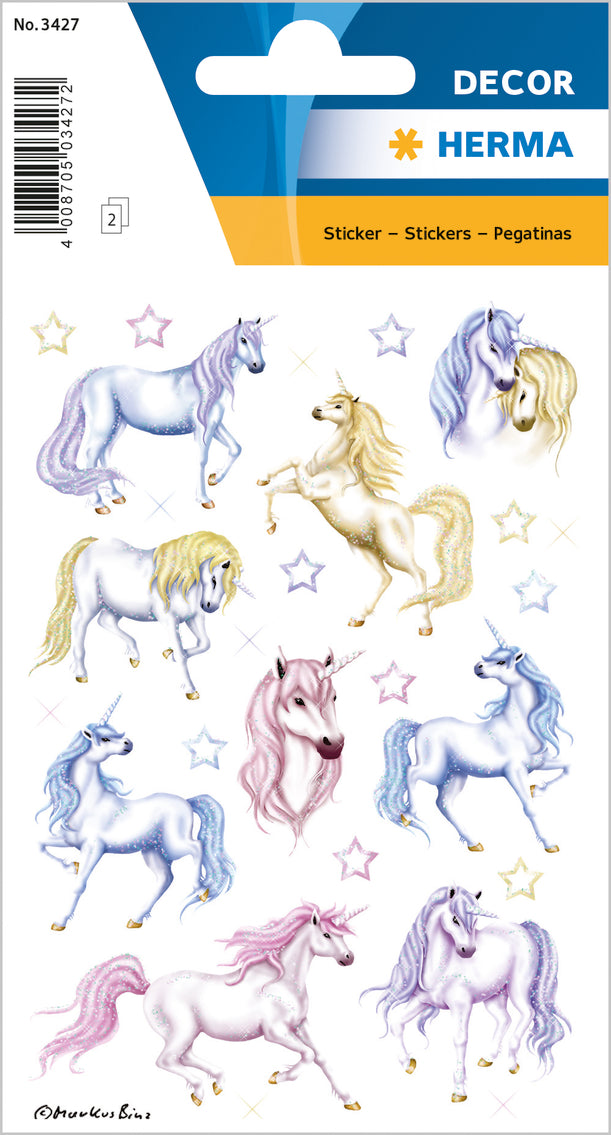 Herma-Decor Sticker Unicorns Glittery-3427