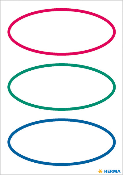 Herma-Vario School Labels Oval 3 Colors-5782