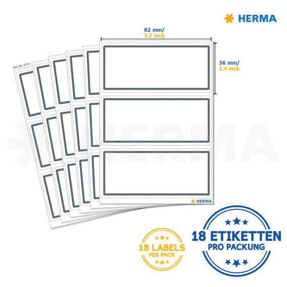 Herma-Vario School Labels Grey Frame-5711