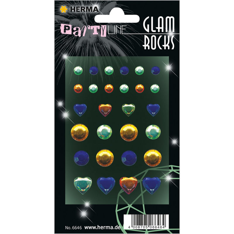 Herma-Glam Rock Sticker Jewels Colored-6646